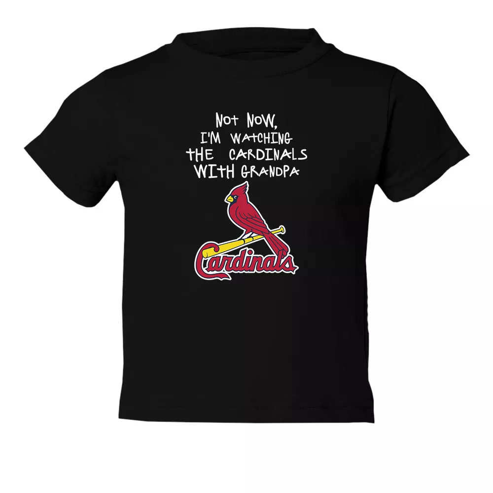 St. Louis Cardinals Cute Watching With Grandpa Toddler T-Shirt