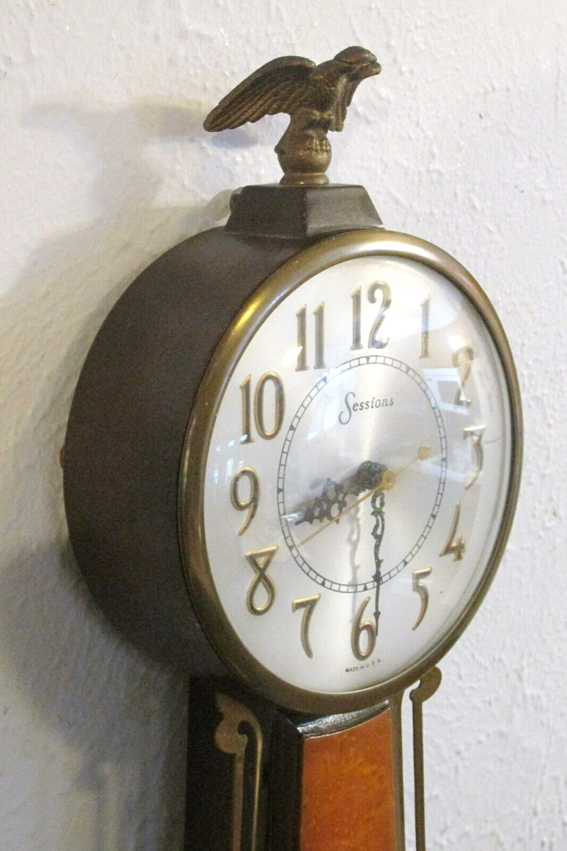 Vintage 1940s Electrical Sessions Mt. Vernon Banjo Wall Clock | eBay
