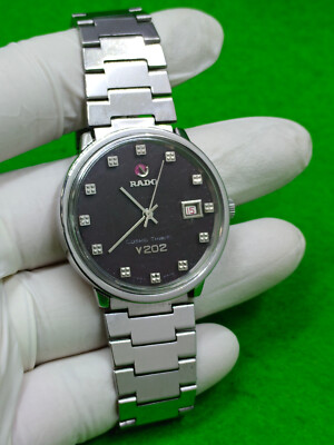 時計 RADO COSMO TRAVEL V202 Swiss Automatic RARE RADO COSMO TRAVEL V202 AS 1858 Swiss Automatic Gents Silver