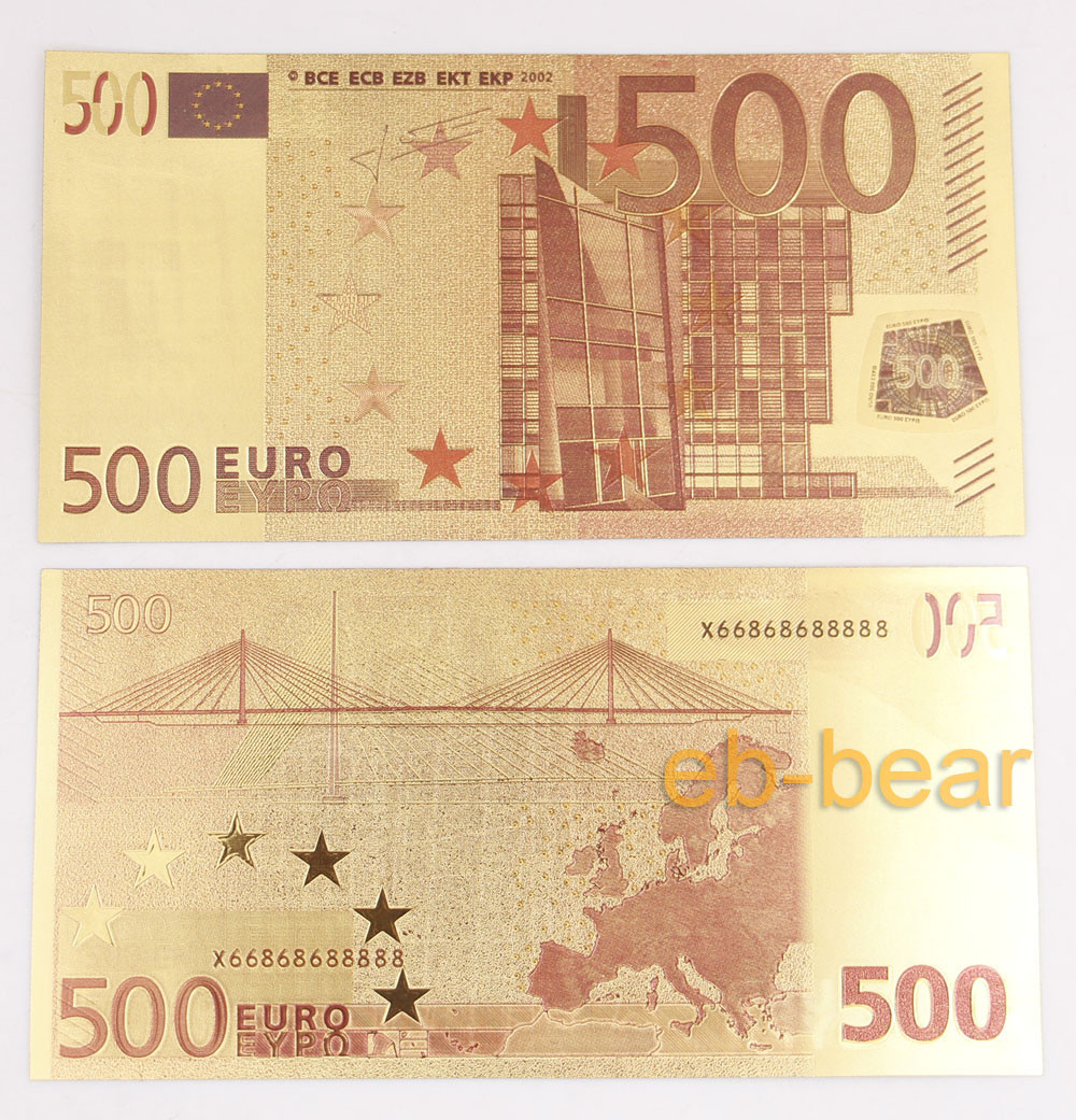 500 Euro Note Back