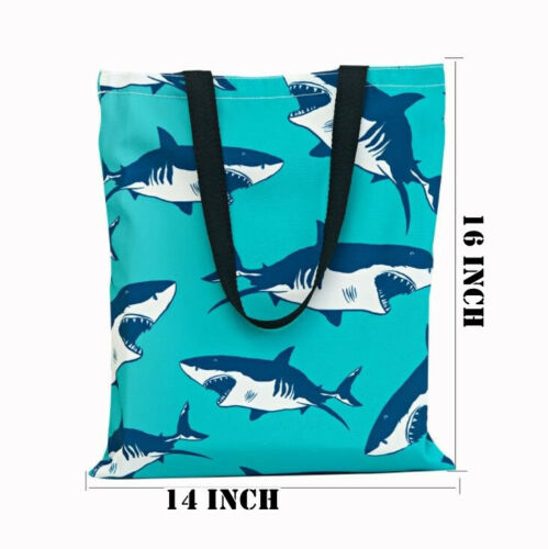 Women's Canvas Cotton Shopping Tote Bag Daily School Shopping Work - Picture 2 of 14