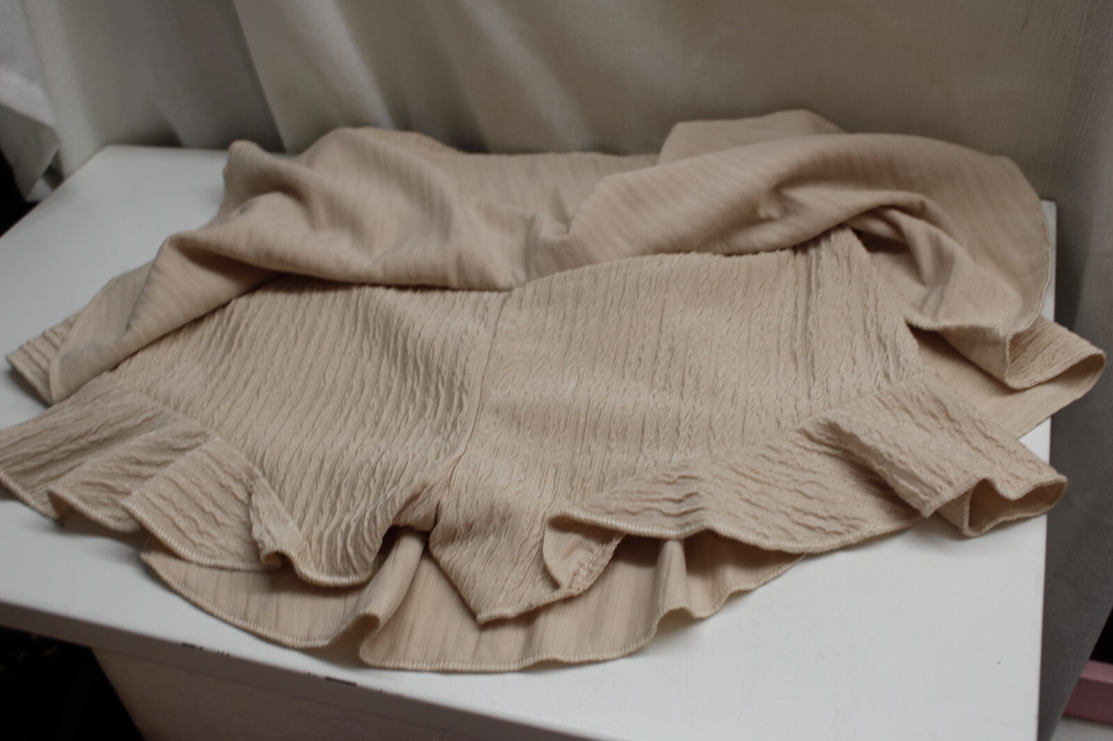 SHEIN Beige Textured Polyester Solid Elastic Wais… - image 2