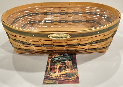 LONGABERGER 1998 Hospitality Basket Holiday Traditions Edition With Protector