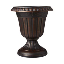 Arcadia Garden Products PL00CP Classic Traditional Plastic Urn Planter, 16" x...
