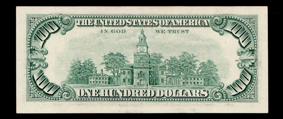 1993 $100 Federal Reserve Note Chicago Almost Uncirculated - Image 2 of 2