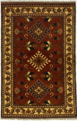 Traditional Vintage Hand-Knotted Carpet 3'3'' x 5'0'' Wool Area Rug