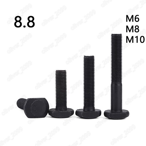 Black 8.8 Steel T-Slot Bolts T-Slot Screws M6 M8 M10 - Picture 1 of 5