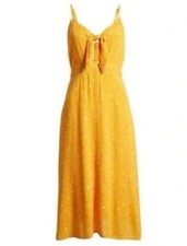 BP Women’s Sundress Orange Floral Keyhole Neck Spaghetti Strap Size S New