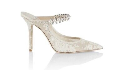 Jimmy Choo Bing Embellished Lace High-Heel Mules size 36 | eBay Jimmy Choo Bing Embellished Lace High-Heel Mules size 36 | eBay