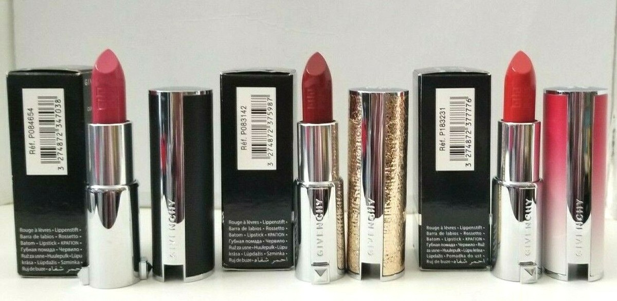 GIVENCHY LE ROUGE 限定版リップ 4本セット GIVENCHY LE ROUGE Intense Color Lip Color 0.12 oz NEW IN BOX PICK