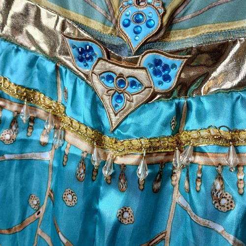 Disney Aladdin Princess Jasmine Costume Girl Medium 8-10 1 Pc Jumpsuit Cape - Picture 6 of 19