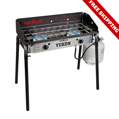 2 burner camping stove with grill