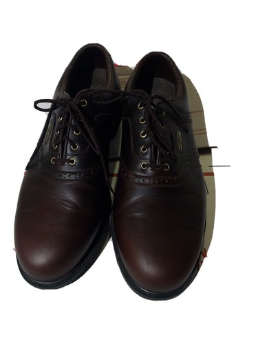 Dark Brown Leather Golf Shoes 