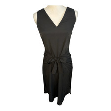 Bar III Women’s Size XS Black Tie Front V-Neck Shift Dress