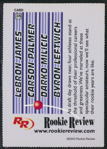LEBRON JAMES 2003 Rookie Review Quad #38 Pre-Rookie Subscriber Holofoil Parallel - Picture 2 of 10