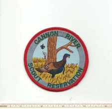 EC SCOUT BSA 1989 CANNON RIVER RESERVATON CAMP PATCH TURKEY INDIANHEAD COUNCIL