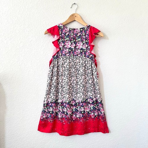 Zara Girls Casual Floral Ruffle Flutter Sleeve Dress Size 8 Boho Cottagecore - Picture 2 of 5