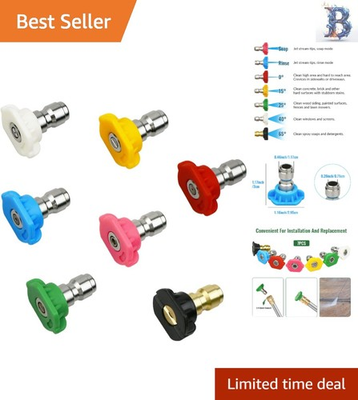 #ad 7 Adjustable Pressure Washer Spray Tips Set Perfect for Every Cleaning Task $19.94