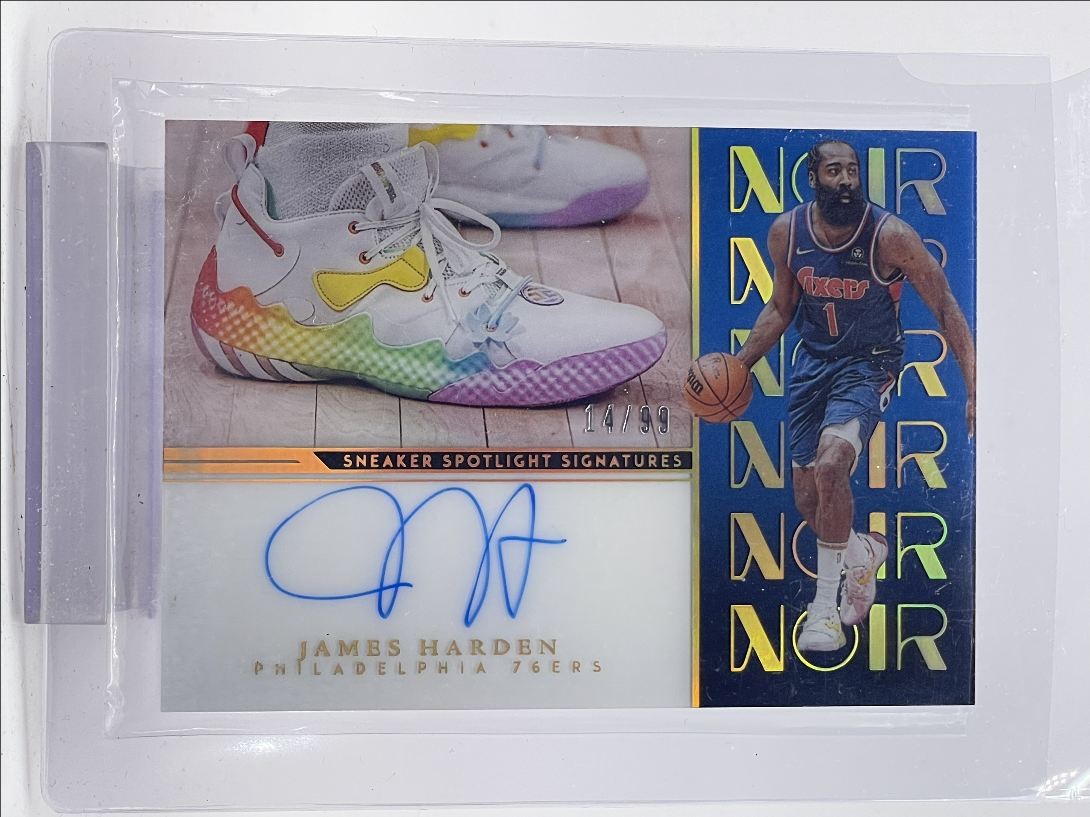 JAMES HARDEN 2022-23 PANINI NOIR SNEAKER SPOTLIGHT SIGNATURES AUTO /99 Q3098