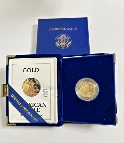 1992-P $10 Proof American Gold Eagle – 1/4 oz Gold – OGP & COA
