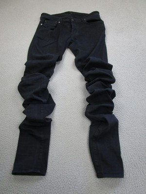 Diesel Black Gold Jeans 36 Black Slim Skinny Stretch Denim type-2614 Extra long