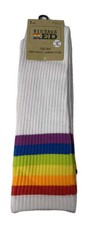 VINTAGE RED Brand Love Is Love LGBTQ Rainbow Tube Socks Unisex Size 6-12