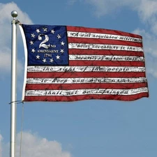 2nd Second Amendment 1791 Vintage American Flag Banner  3x5Feet Garden Decor