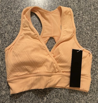 Mono B Peach / Creamsicle padded Sports Bra / Sz Small NWT $48