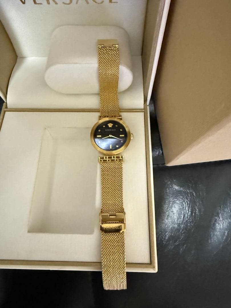 Versace Gold Watch Unisex Dress Quartz Premium Elegant Timepiece wrist 18cm thumbnail 3