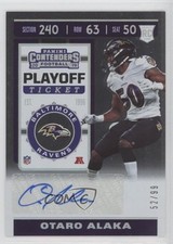 2019 Panini Contenders Rookie Playoff Ticket 52/99 Otaro Alaka #282 Auto 3hd