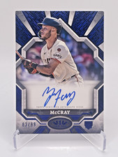 2025 Topps Tier One Grant McCray RC Rookie Break Out Auto Blue 83/99 Giants