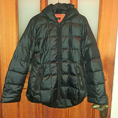 Sonia Bogner Damen Steppjacke mit Kapuze Schwarz Gr. S Reißverschluss