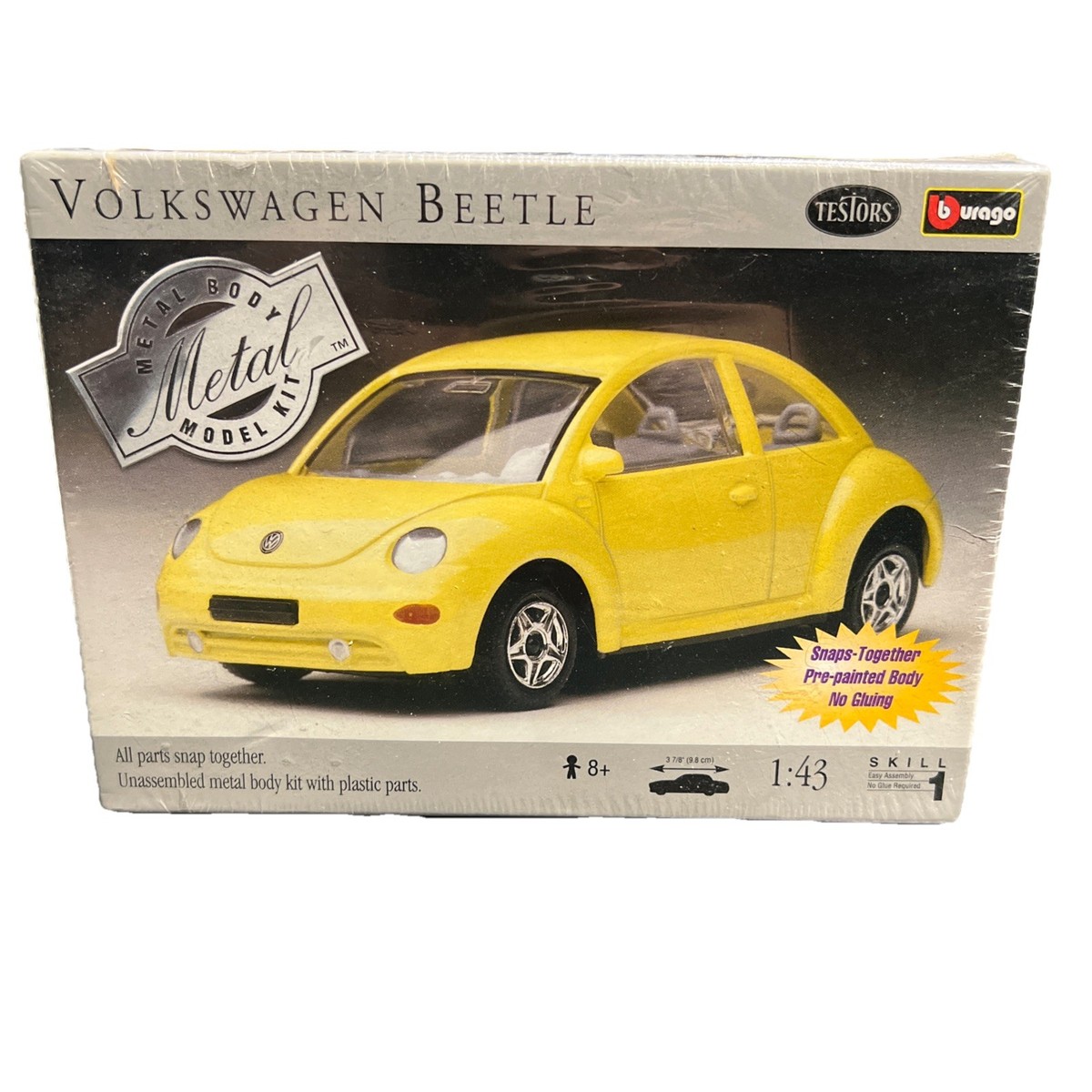 1:43 ミニカー イエロー Beetle The Volkswagen DetailCars/Detail 1 Concept Beetle New VW Volkswagen 1:43 Cars ミニカー