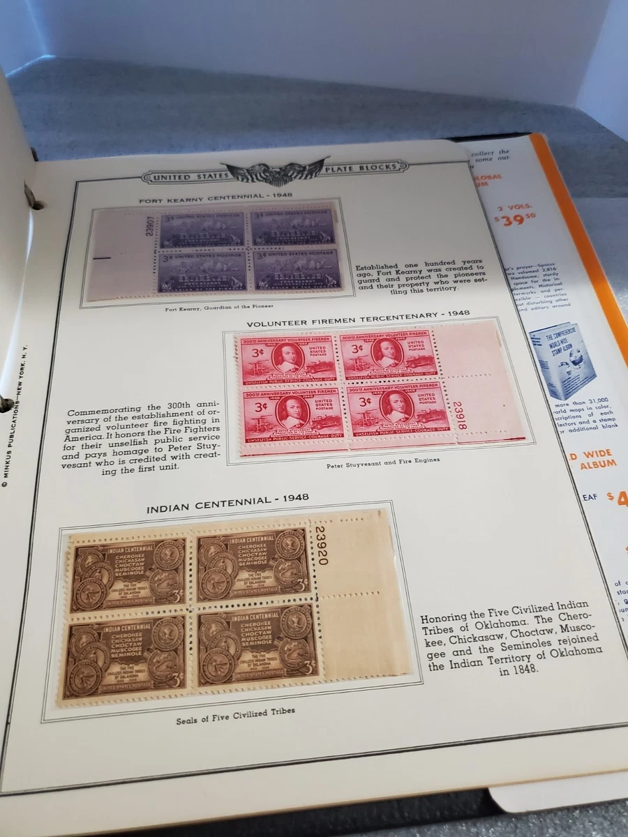 American Plate Block Album Volume II 1938-1950 with Stamps Inside