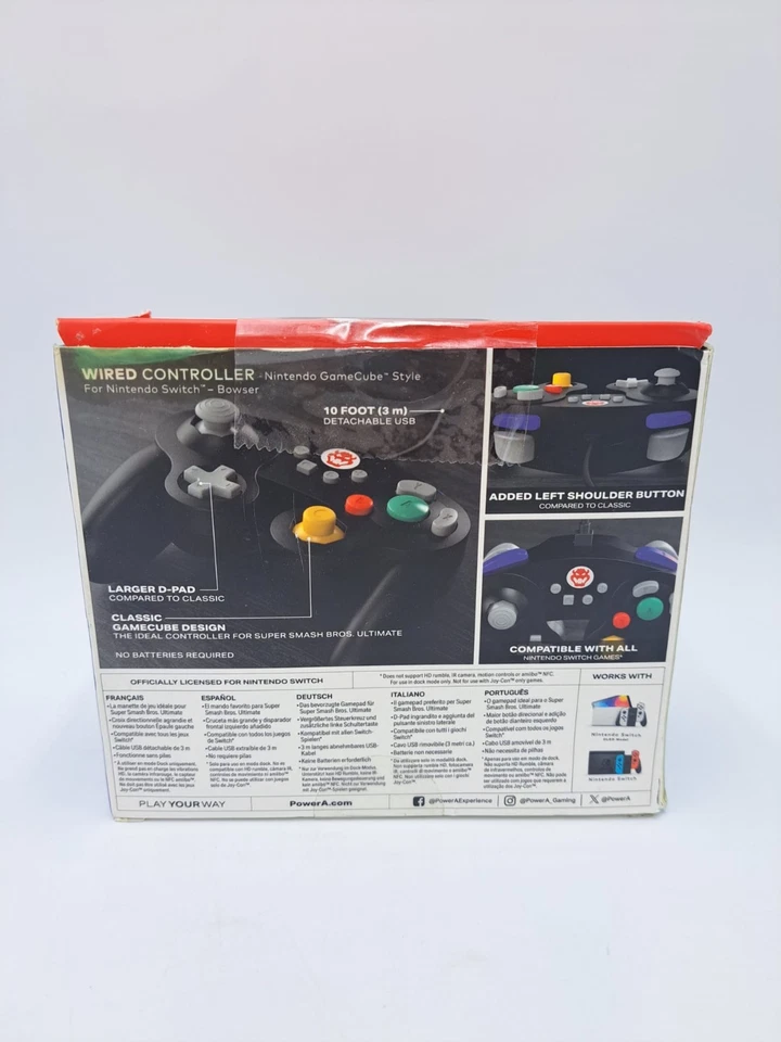 PowerA WIRED Controller Nintendo Switch Super Mario GameCube Style Missing cable - Image 2 of 4