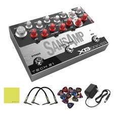 Tech 21 SansAmp XB Driver Bass Preamp Bundle with 2 Right Angle Patch Cables,...