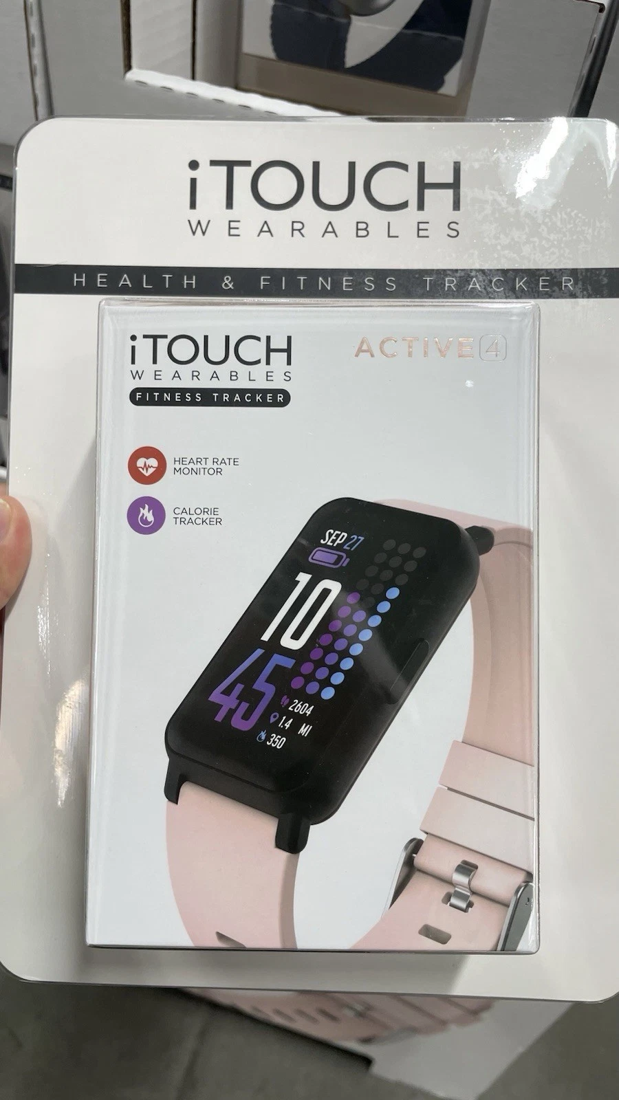 iTouch Active 4 Unisex Blush Smartwatch Fitness Tracker TC4S01-G12