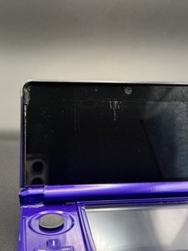 Nintendo 3DS Midnight Purple Portable Gaming Console PARTS OR REPAIR ONLY