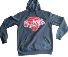 Ohio State Brutus Buckeyes Hooded Long Sleeve Sweatshirt Black Adult Small