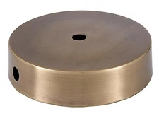 B&P Lamp Antique Finish Disc Solid Brass Lamp Base