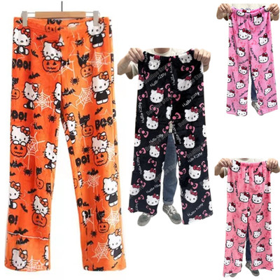Halloween Hello Kitty Pyjama Hose Sanrio Damen Nachtwäsche Cartoon Homewear