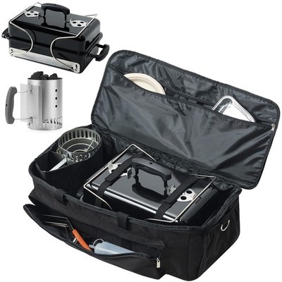 Padded Carry Bag for Weber 121020 Go-Anywhere Charcoal Grill with Special Div...