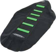 SDG 6-Ribbed Seat Cover - Green Ribs/Black Top/Black Sides 95941GK