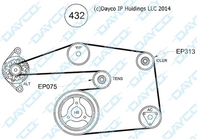 DAYCO Belt Pulley Kit for HOLDEN Commodore 05/13-10/17 3.0L V6 24V VVT VF LFW