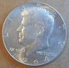 1964 P 90% Silver Kennedy Half Dollar Actual coin pictured [#106P]