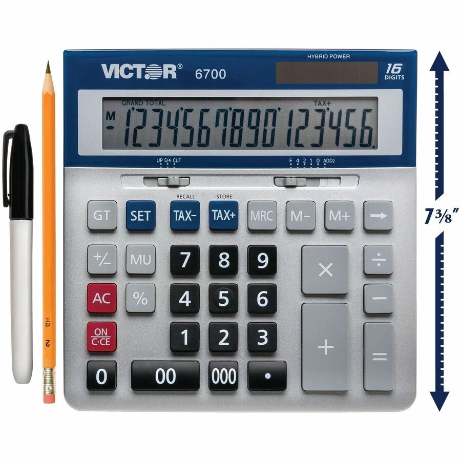Victor 6700 16-Digit Extra-Large Desktop Calculator (vct-6700) (vct6700) - Image 4 of 4
