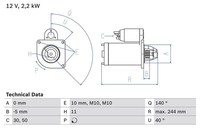 Starter Bosch 0 986 026 260 FÜR Volvo Anlasser Startmotor