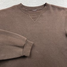 Vintage Russell Athletic Jerzees Sweatshirt Men XL Brown Blank Faded Crewneck