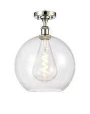 Innovations Lighting 516-1C-16-12 Athens Semi-Flush Athens 12"W - Nickel