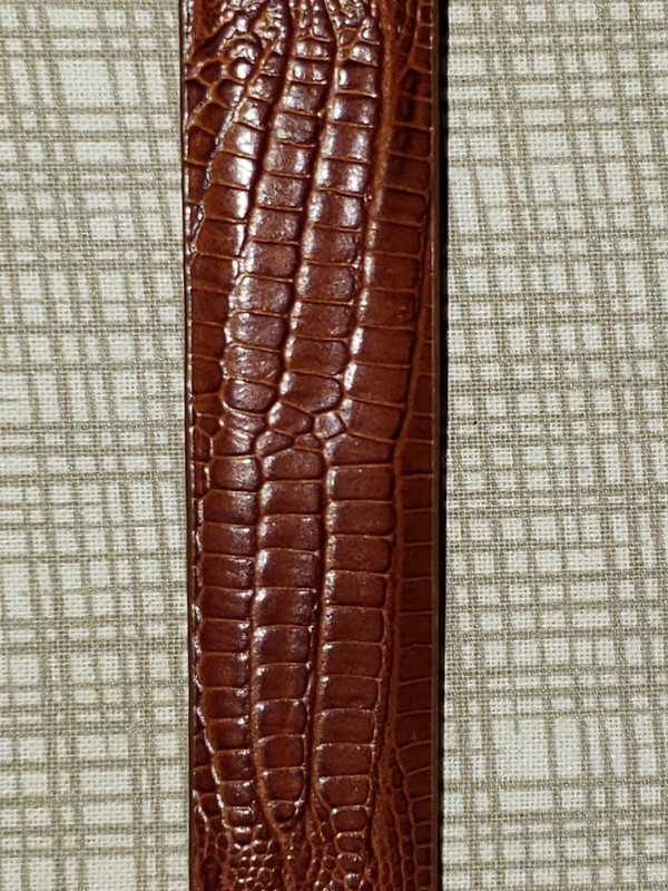 Women's Ellen Tracy Genuine Italian Leather 1" Belt One Size Brown Textured